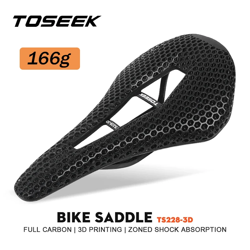 TOSEEK 3D Printed Bicycle Saddle Carbon Fiber Road Mountain Bike Saddle Ultralight 3D MTB Seat Cushion Breathable Bicycle Seat
TOSEEK 3D Printed Bicycle Saddle Carbon Fiber Road Mountain Bike Saddle Ultralight 3D MTB Seat Cushion Breathable Bicycle Seat