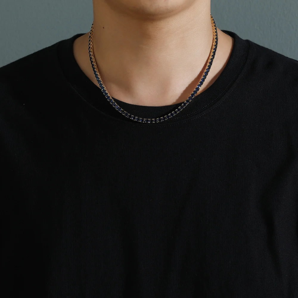 4mm Dark Blue Zircon Tennis Chain Hip-Hop Stylish Trendy New Layered Men's Jewelry
4mm Dark Blue Zircon Tennis Chain Hip-Hop Stylish Trendy New Layered Men's Jewelry