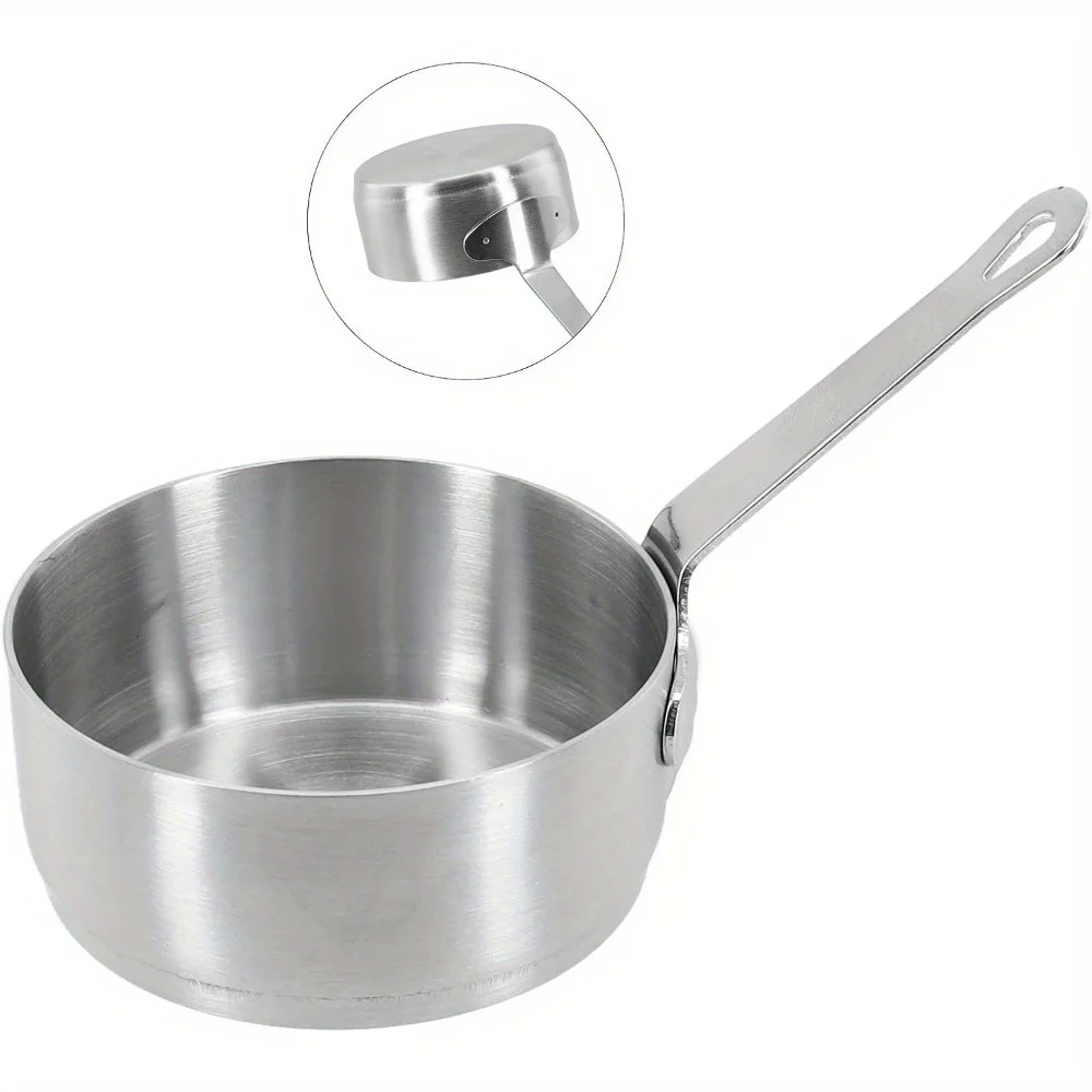 Single Piece Milk Saucepan, 304 Stainless Steel, 1000Ml Mini Pot For Melting Butter And Coffee, Featuring Dual Pour Spouts
Single Piece Milk Saucepan, 304 Stainless Steel, 1000Ml Mini Pot For Melting Butter And Coffee, Featuring Dual Pour Spouts