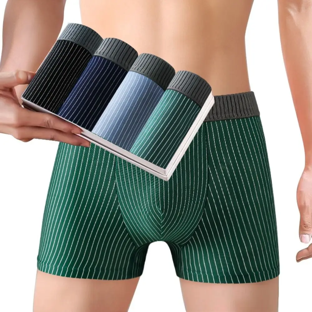 4PCS Elastic Stripe Men's Flat Panties Large Size Briefs Sporty Boxers Shorts Underpants Mid Waist Men's Underwear Man
4PCS Elastic Stripe Men's Flat Panties Large Size Briefs Sporty Boxers Shorts Underpants Mid Waist Men's Underwear Man