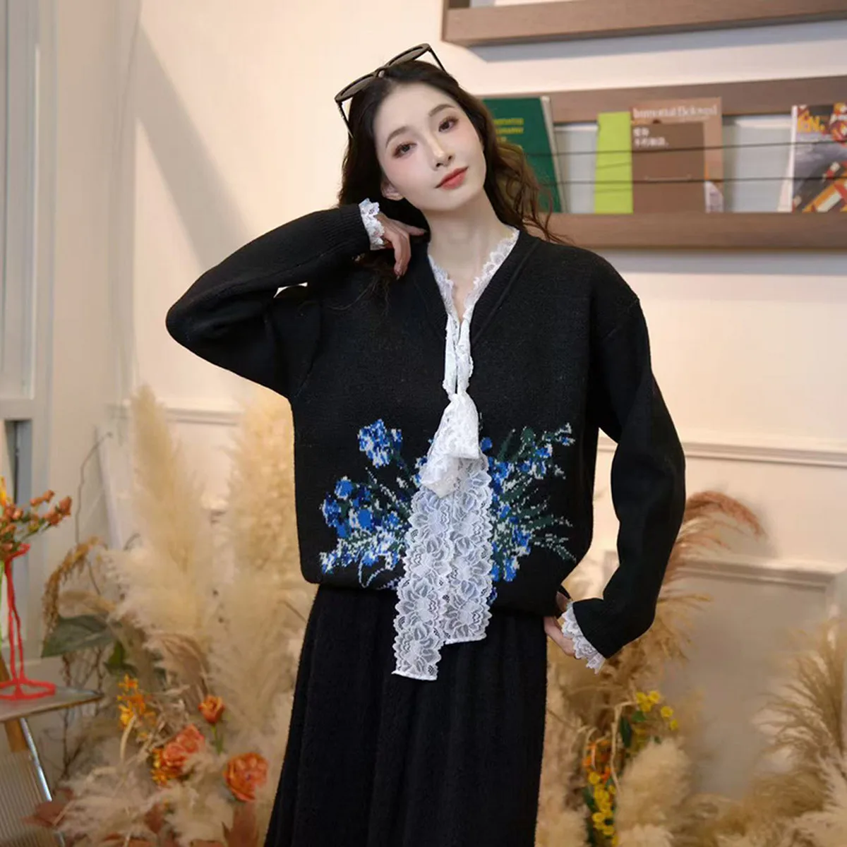 Van Gogh Floral Dream Lace-Up Pullover Sweater for Women
Van Gogh Floral Dream Lace-Up Pullover Sweater for Women