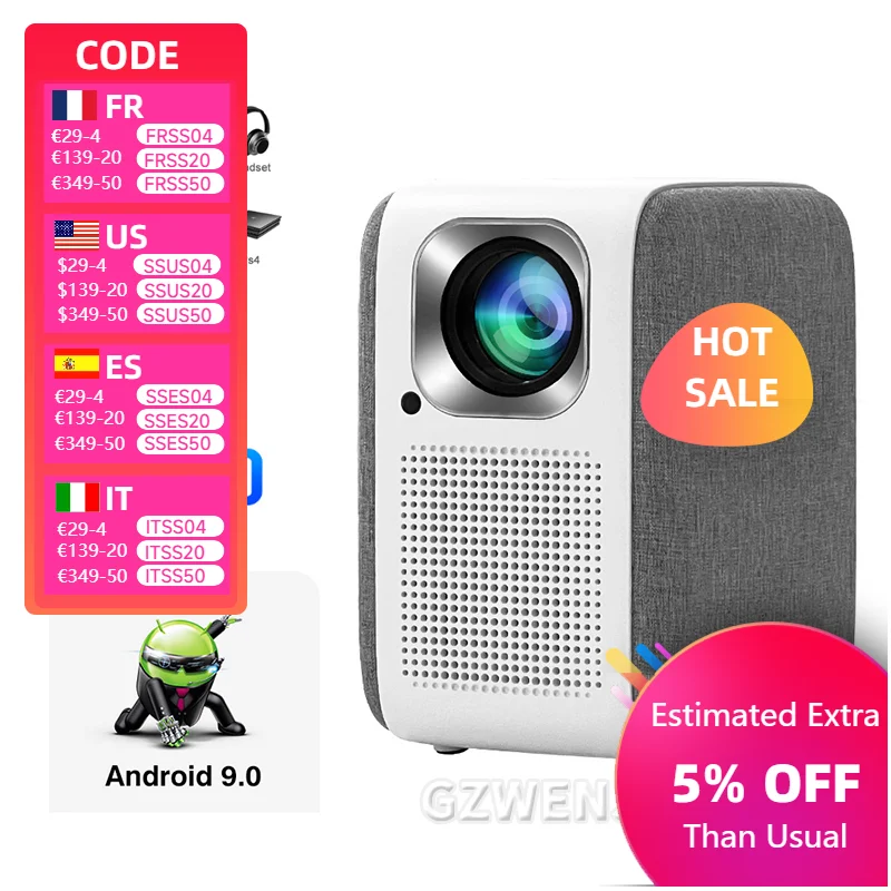 H6 Mini Projector LED 1080P Full HD Portable Projector 2.4G BT4.0 Android Smart Home Theater TV Video
H6 Mini Projector LED 1080P Full HD Portable Projector 2.4G BT4.0 Android Smart Home Theater TV Video