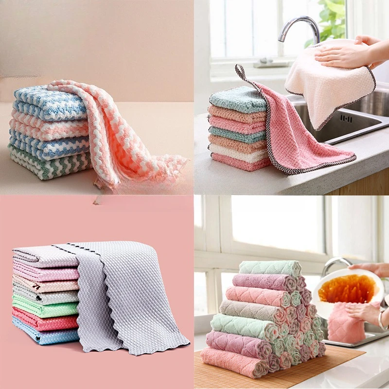 10 pcs Kitchen Wipes Coral Velvet Wave Design Wipes Microfibre Thickened Absorbent Wipes Household Cleaning Cloth Set
10 pcs Kitchen Wipes Coral Velvet Wave Design Wipes Microfibre Thickened Absorbent Wipes Household Cleaning Cloth Set