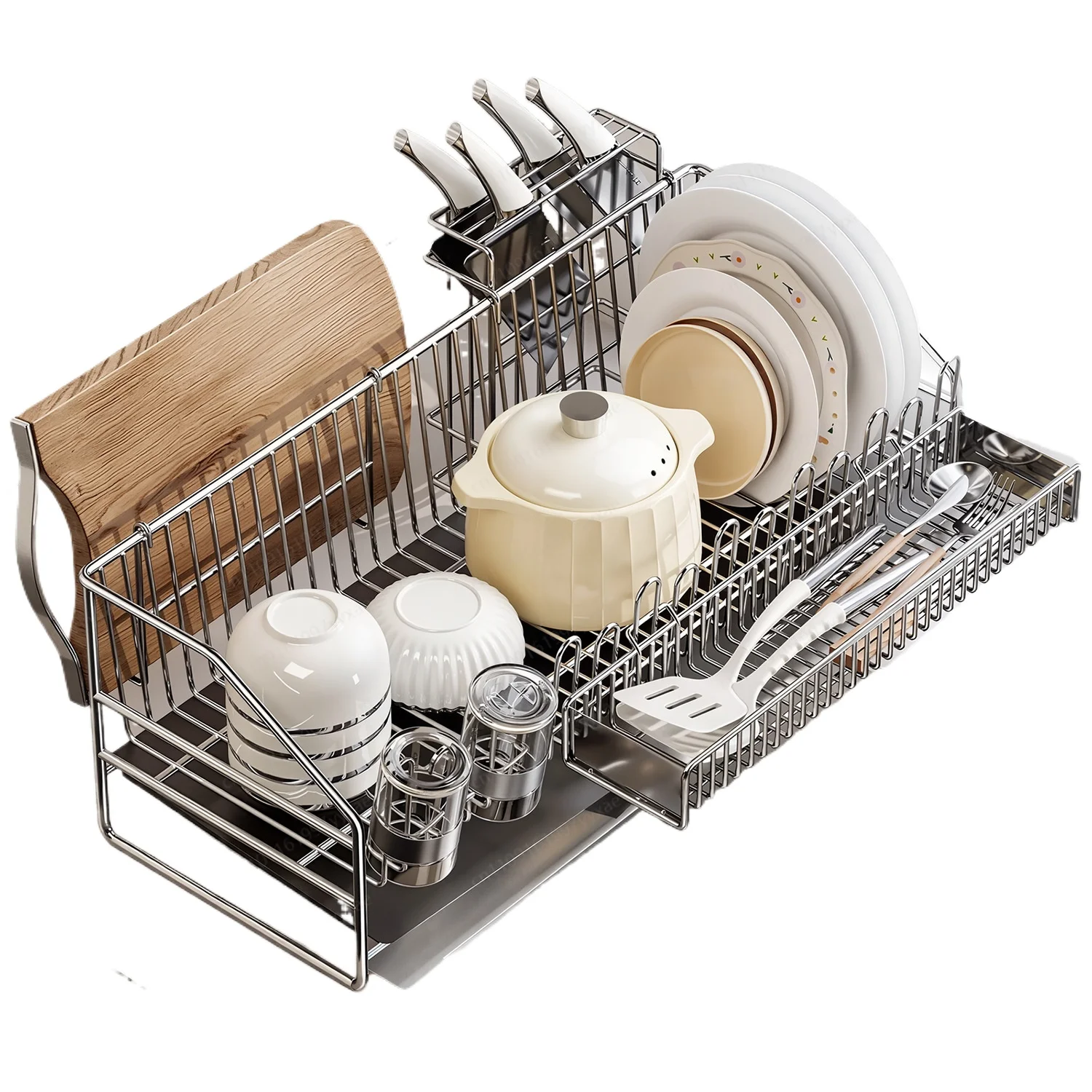 304 stainless steel drain rack, dish storage rack, multi-functional household kitchen, tableware rack
304 stainless steel drain rack, dish storage rack, multi-functional household kitchen, tableware rack