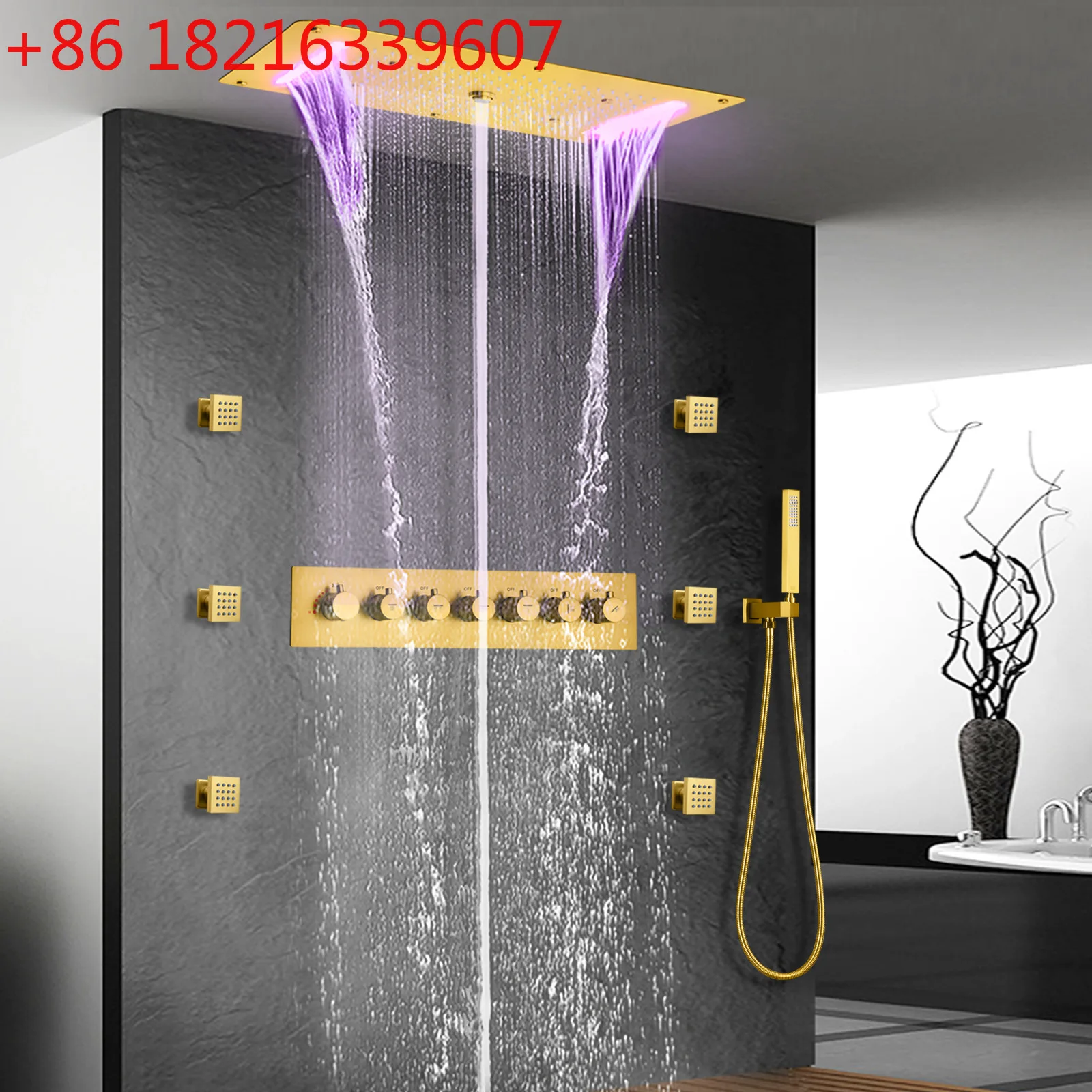 700 * 380Mm constant temperature concealed wall type ceiling shower shower set bathroom waterfall top spray
700 * 380Mm constant temperature concealed wall type ceiling shower shower set bathroom waterfall top spray