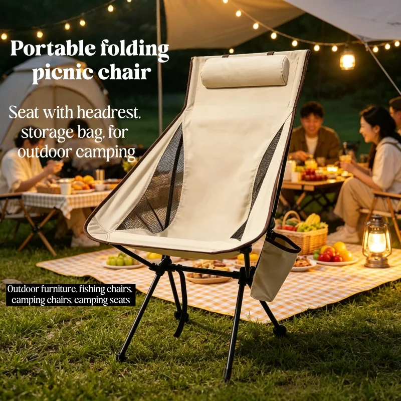 2025New Portable Outdoor Chair Headrest with Side Storage Bag and Water Cup Bag Portable Bag Easy to Remove Camping Picnic Chair
2025New Portable Outdoor Chair Headrest with Side Storage Bag and Water Cup Bag Portable Bag Easy to Remove Camping Picnic Chair