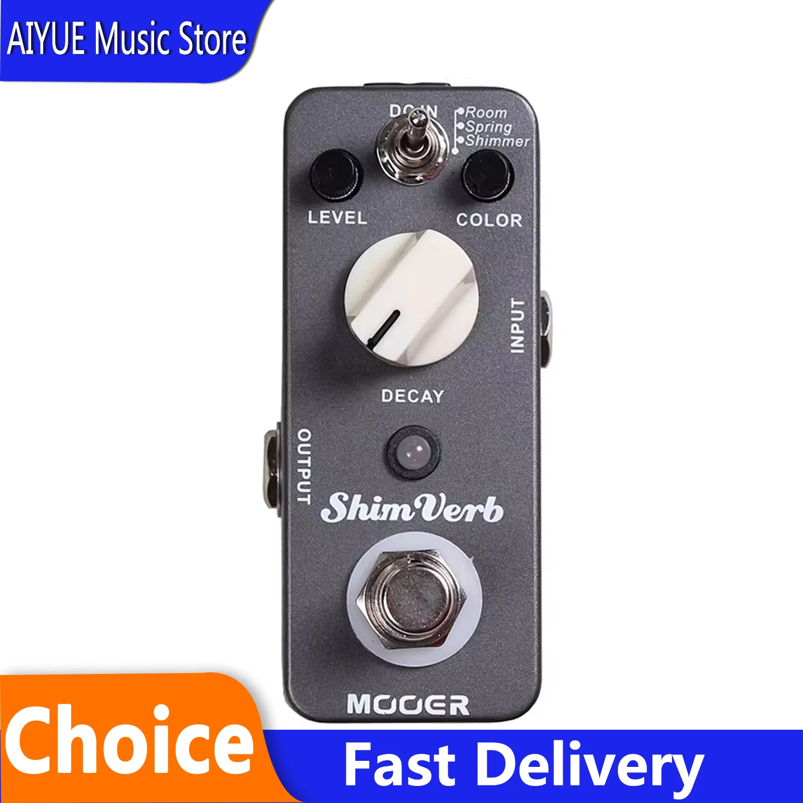 ShimVerb Guitar Effect Pedal Digital Reverb 3 Reverb Modes Room Spring Shimmer Effect True Bypass Pedal Electric Guitar Parts