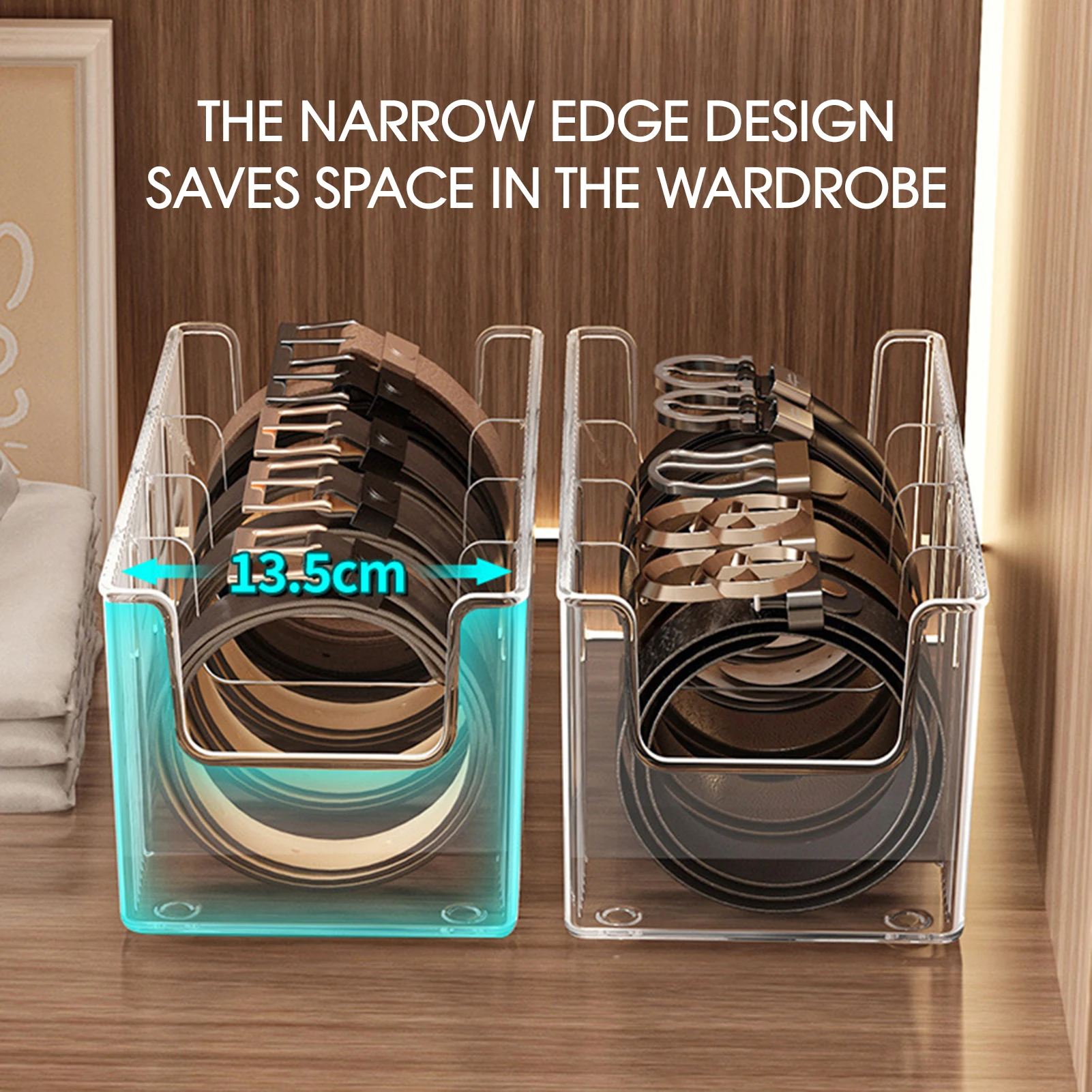 Plastic Belt Organizer Large Capacity Divided Storage Shelf for Wardrobe Makeup Bathroom Transparent Dustproof Multiuse Hanging
Plastic Belt Organizer Large Capacity Divided Storage Shelf for Wardrobe Makeup Bathroom Transparent Dustproof Multiuse Hanging