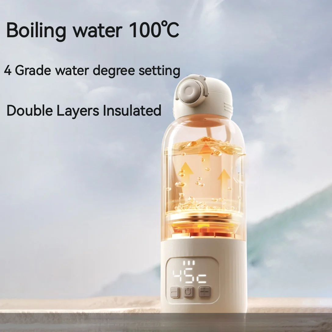 400ml Wireless Battery Heating Bottle Plug-In Heating Water Cup Type-C Heating Insulated Bottle 6-Stage Temperature Setting
400ml Wireless Battery Heating Bottle Plug-In Heating Water Cup Type-C Heating Insulated Bottle 6-Stage Temperature Setting