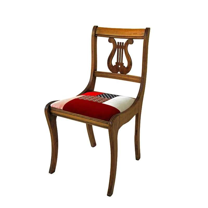 European dining chair American solid wood pure hand-carved simple old backrest chair
European dining chair American solid wood pure hand-carved simple old backrest chair