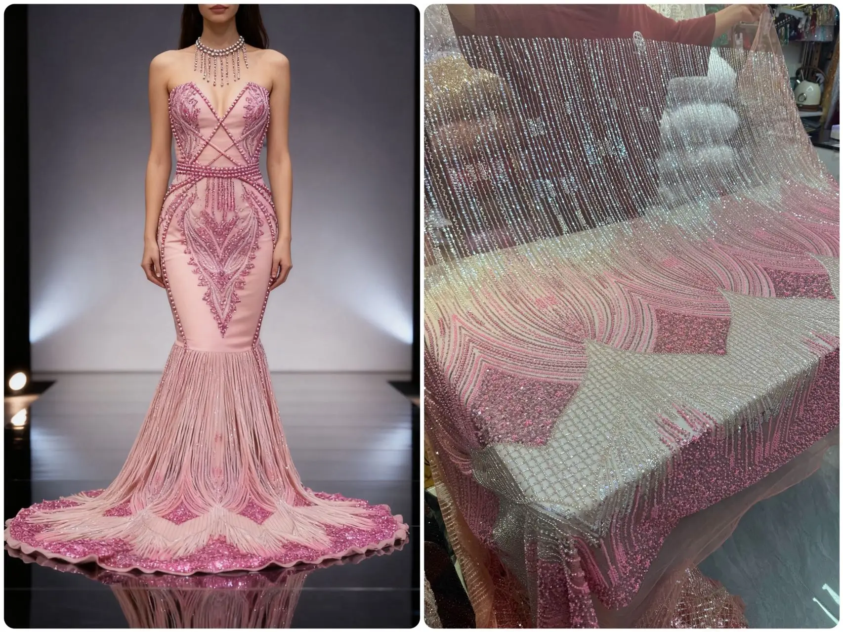 Pink Nigeria Tulle Lace African Lace Fabric with Beads Sequins 2026 High Quality Nigerian Mesh Net Lace Fabric for Dress
Pink Nigeria Tulle Lace African Lace Fabric with Beads Sequins 2026 High Quality Nigerian Mesh Net Lace Fabric for Dress