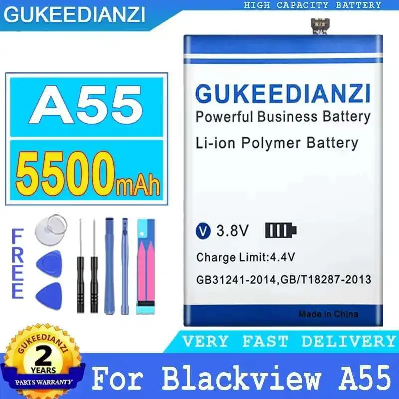 Для Blackview A55 аккумулятор мобильного телефона быстрая зарядка A55 Li446586JLY 5500 мАч
Для Blackview A55 аккумулятор мобильного телефона быстрая зарядка A55 Li446586JLY 5500 мАч