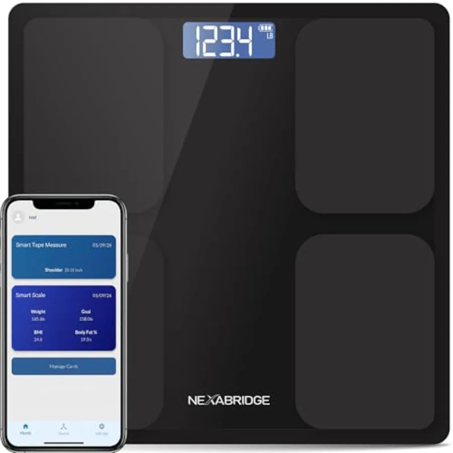 Smart Scale for Body Weight, BMI, Body Fat, Muscle Mass, 11" Large Digital Bathroom Scale, 12 Body Composition Analysis, Sync A
Smart Scale for Body Weight, BMI, Body Fat, Muscle Mass, 11" Large Digital Bathroom Scale, 12 Body Composition Analysis, Sync A