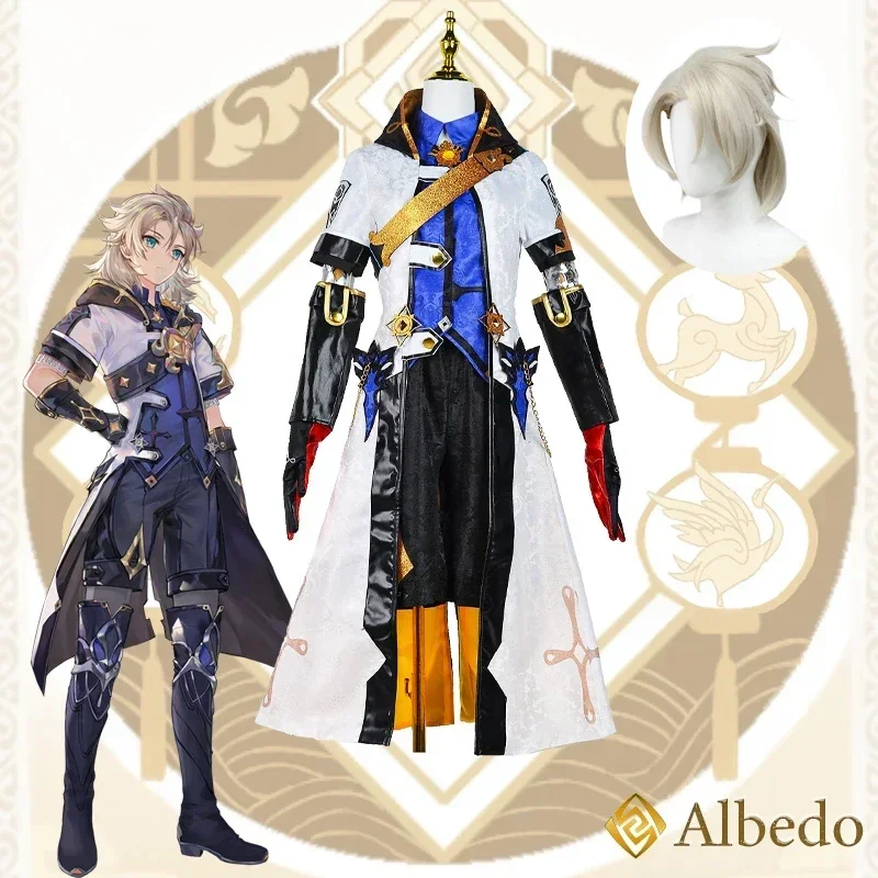 Genshin impactImpact Albedo Cosplay Costume Adult Carnival Uniform Wig Anime Halloween Party Costumes Masquerade Women Game
Genshin impactImpact Albedo Cosplay Costume Adult Carnival Uniform Wig Anime Halloween Party Costumes Masquerade Women Game