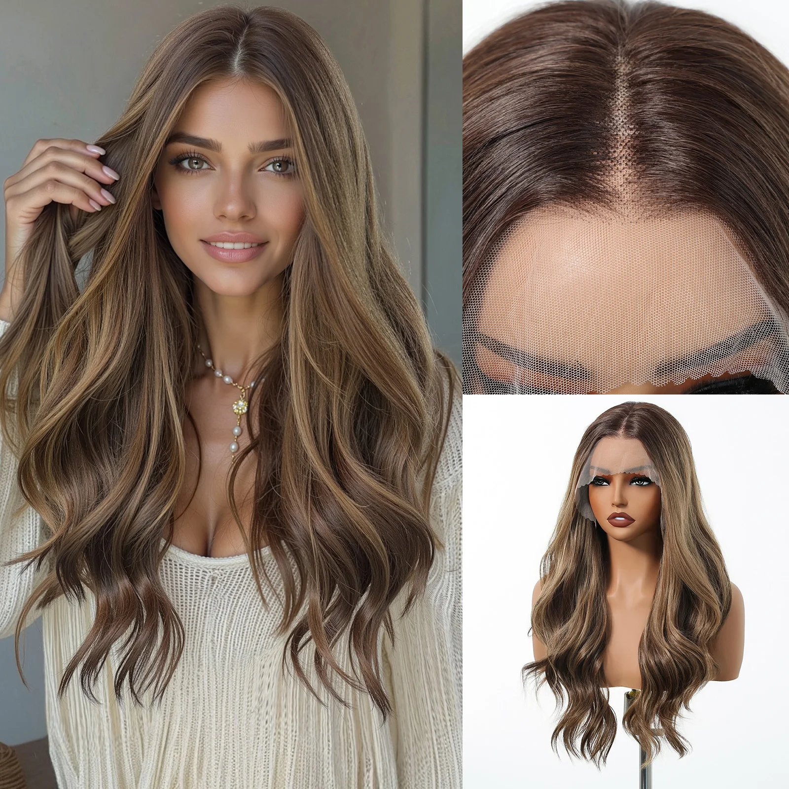 Ombre Brown Synthetic Lace Front Wig Loose Wavy 13x6 hd lace Wig for Women Daily Party Use Heat Resistant Fiber
Ombre Brown Synthetic Lace Front Wig Loose Wavy 13x6 hd lace Wig for Women Daily Party Use Heat Resistant Fiber