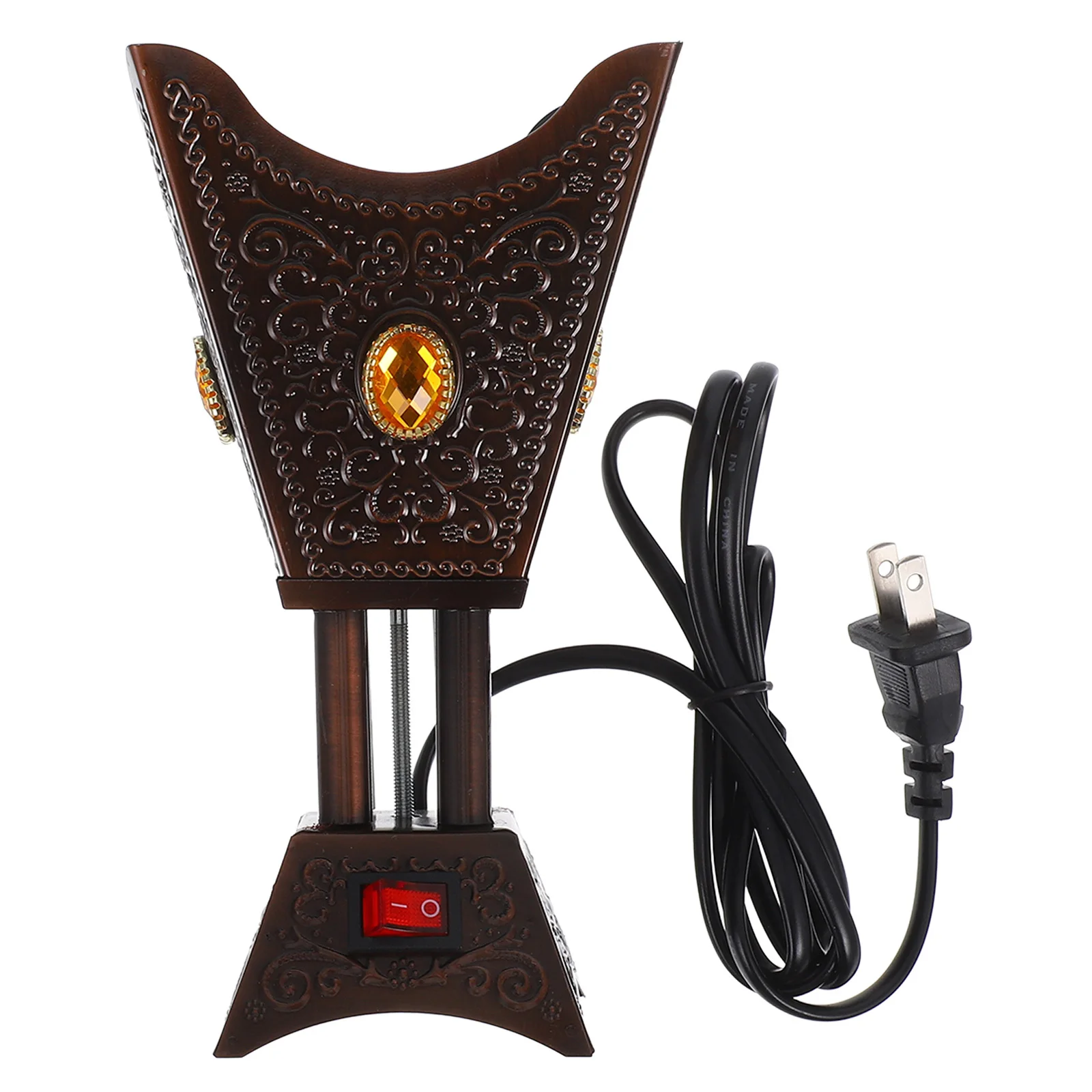 Incense Burner Metal Antiquing Bright Color Retro Style Desktop Aromatherapy Plug in Electric Incense Burner Holder
Incense Burner Metal Antiquing Bright Color Retro Style Desktop Aromatherapy Plug in Electric Incense Burner Holder