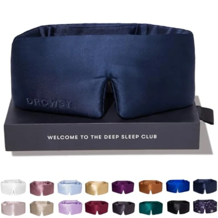 Silk Sleep Mask - Face-Hugging, Padded Cocoon for Luxury Sleep in Total Darkness - 100% Pure Mulberry Silk, Skin-Hydrating Adju
Silk Sleep Mask - Face-Hugging, Padded Cocoon for Luxury Sleep in Total Darkness - 100% Pure Mulberry Silk, Skin-Hydrating Adju