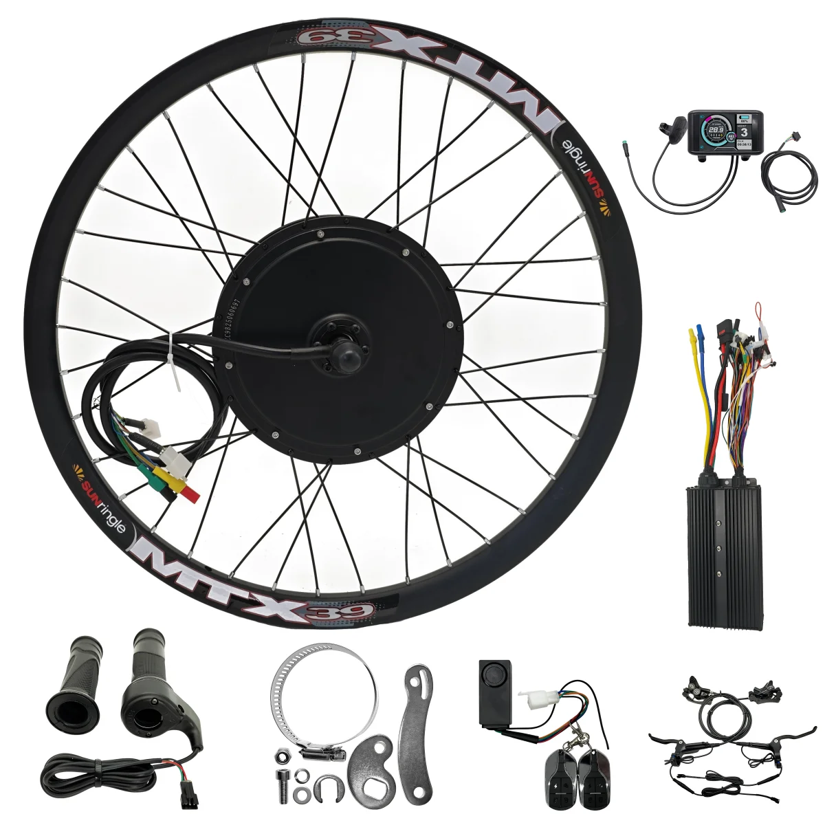 Ebike 72V 5000W 24”26”27.5" 29”700C MTX39 Rear Wheel Conversion Kits with 100A Controller Wheel dropout: 150mm
Ebike 72V 5000W 24”26”27.5" 29”700C MTX39 Rear Wheel Conversion Kits with 100A Controller Wheel dropout: 150mm