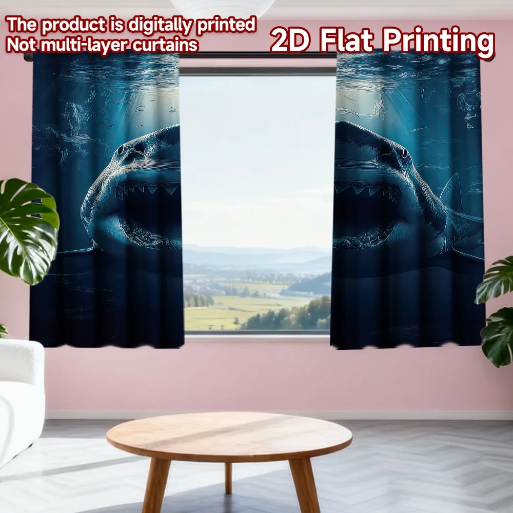 2D flat printing 2pcs Party Window Curtains Deep Sea Predator Digital Printed Polyester Drapes Festive Wall Decor Use for
2D flat printing 2pcs Party Window Curtains Deep Sea Predator Digital Printed Polyester Drapes Festive Wall Decor Use for