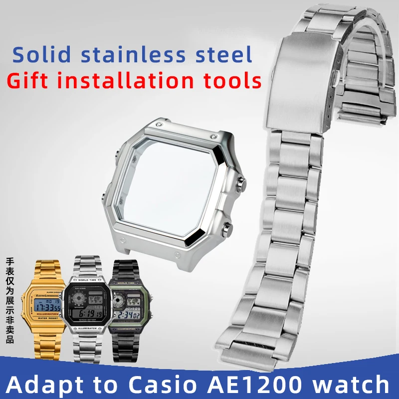 Комплект для модификации корпуса Casio AE1200: улучшенный металлический ободок 3299, стекло, ремешок из нержавеющей стали для моделей AE-1200, AE-1300, 316 (мужской)
Комплект для модификации корпуса Casio AE1200: улучшенный металлический ободок 3299, стекло, ремешок из нержавеющей стали для моделей AE-1200, AE-1300, 316 (мужской)