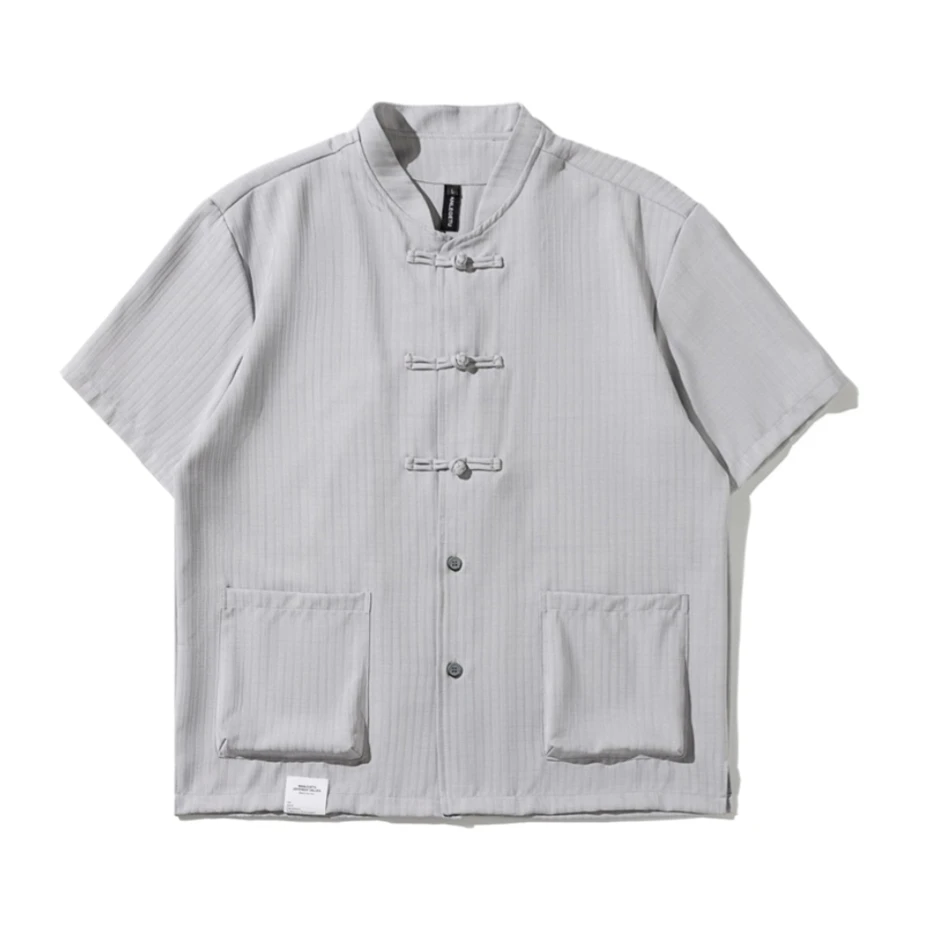 Oversized Mens Cargo Shirts Streetwear Harajuku Short Sleeve Shirt Men Vintage Chinese Style Pockets Design Casual Blouse Male
Oversized Mens Cargo Shirts Streetwear Harajuku Short Sleeve Shirt Men Vintage Chinese Style Pockets Design Casual Blouse Male