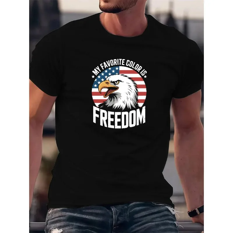 Freedom USA Eagle Shirt for Men Patriotic American Flag Graphic Tee 4th of July Independence Day Summer T Shirt Gift Top
Freedom USA Eagle Shirt for Men Patriotic American Flag Graphic Tee 4th of July Independence Day Summer T Shirt Gift Top