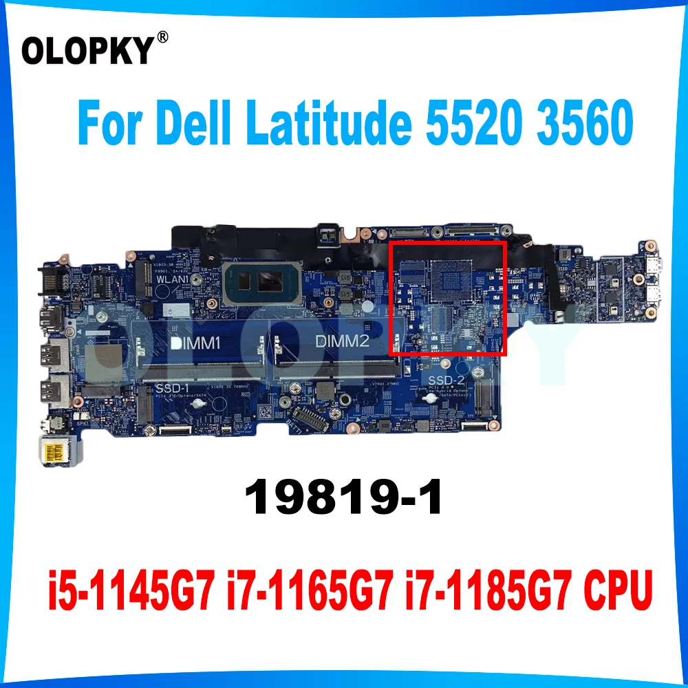 19819-1 Материнская плата с процессором i5-1145G7 i7-1165G7/1185G7 для ноутбука Dell Latitude 5520 3560, материнская плата 073T17 0HHTHV, 100% тест
19819-1 Материнская плата с процессором i5-1145G7 i7-1165G7/1185G7 для ноутбука Dell Latitude 5520 3560, материнская плата 073T17 0HHTHV, 100% тест