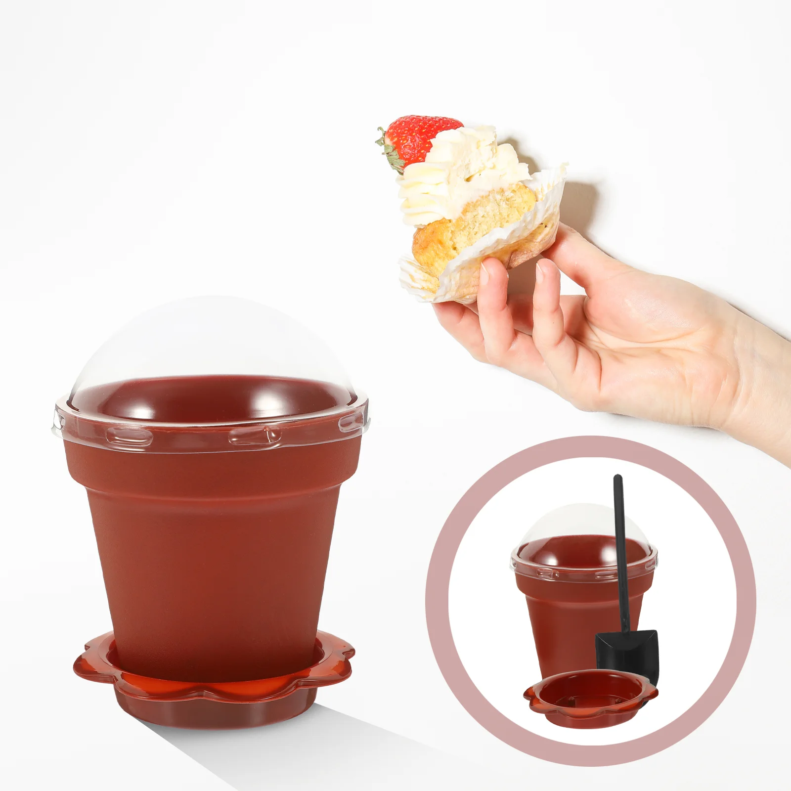 25 Sets Planter Cake Cups Dessert for Party Jelly Serving Flowerpot Shaped Small Appetizer Dip The Plastic
25 Sets Planter Cake Cups Dessert for Party Jelly Serving Flowerpot Shaped Small Appetizer Dip The Plastic