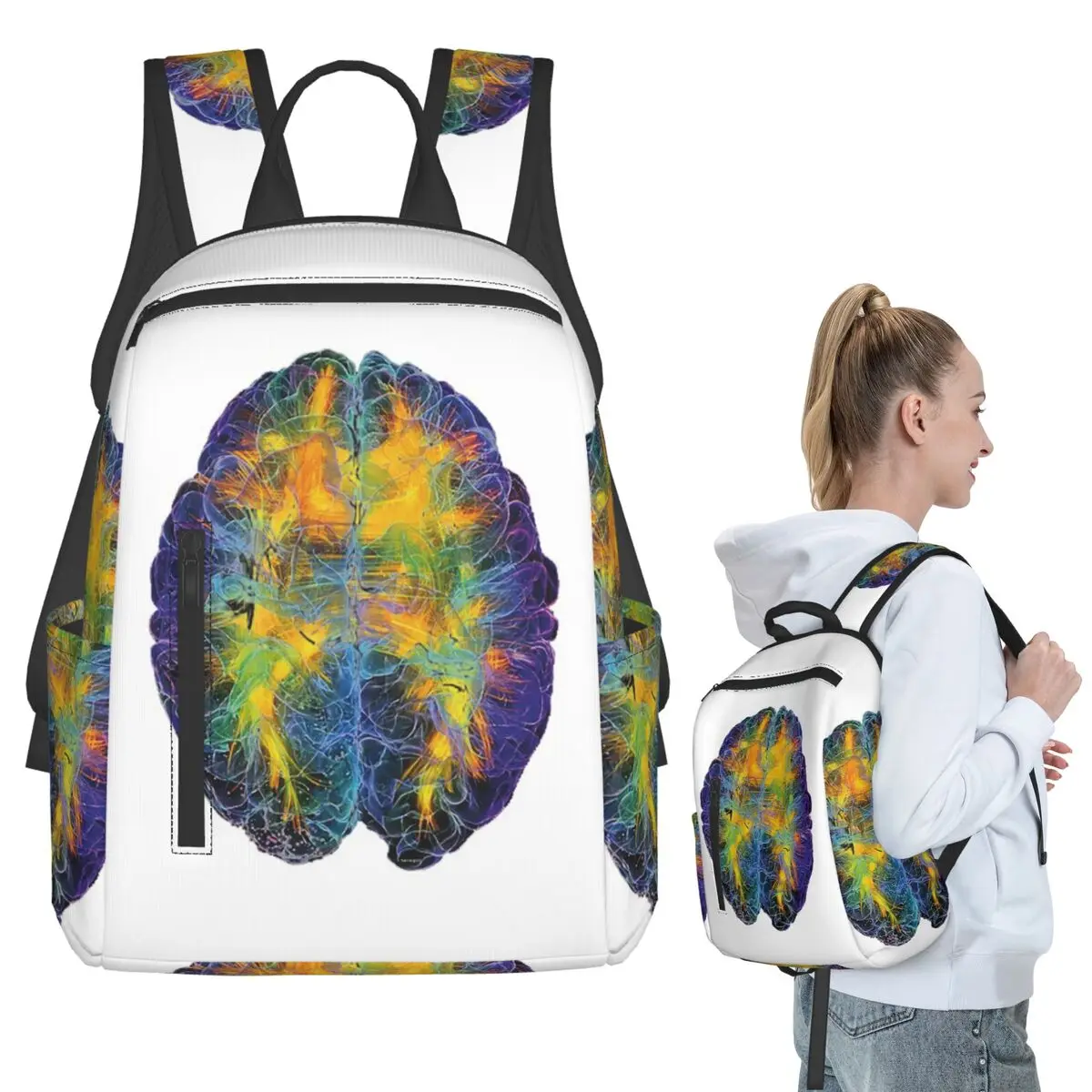 Brain Power Backpack Student BookBag Children School Bag Laptop Shoulder Bags Men Women
Brain Power Backpack Student BookBag Children School Bag Laptop Shoulder Bags Men Women