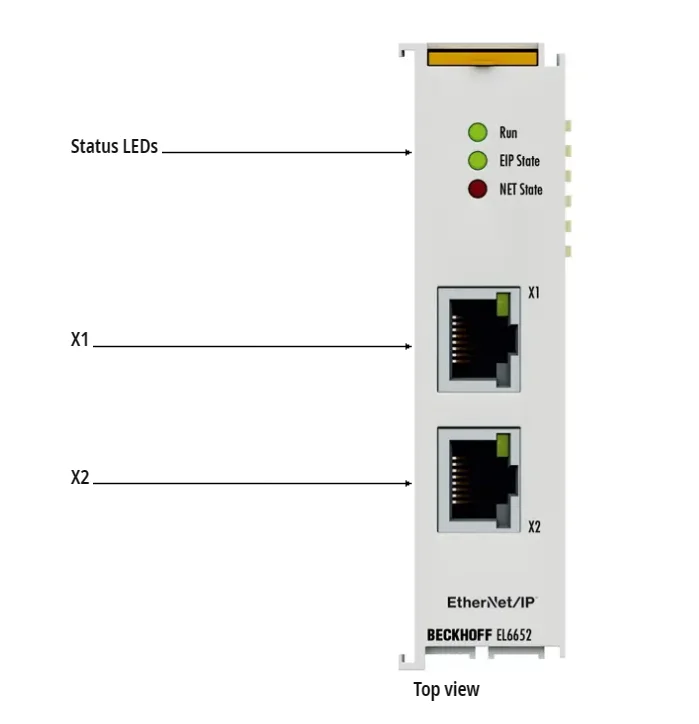 EL6652 EtherCAT Terminal, 2-port Communication Interface, EtherNet/IP, Scanner
EL6652 EtherCAT Terminal, 2-port Communication Interface, EtherNet/IP, Scanner