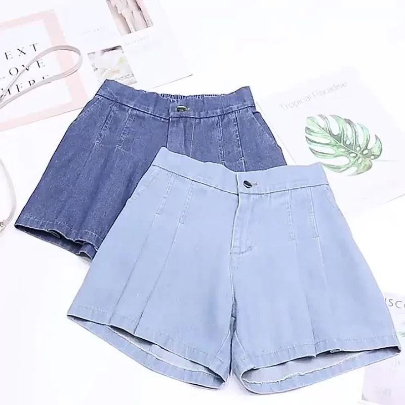 Blue Large Size Women's Casual Versatile Denim Shorts Summer A-shaped Wide Legs Loose Tight High Waist Schoolgirl Hot Pants
Blue Large Size Women's Casual Versatile Denim Shorts Summer A-shaped Wide Legs Loose Tight High Waist Schoolgirl Hot Pants
