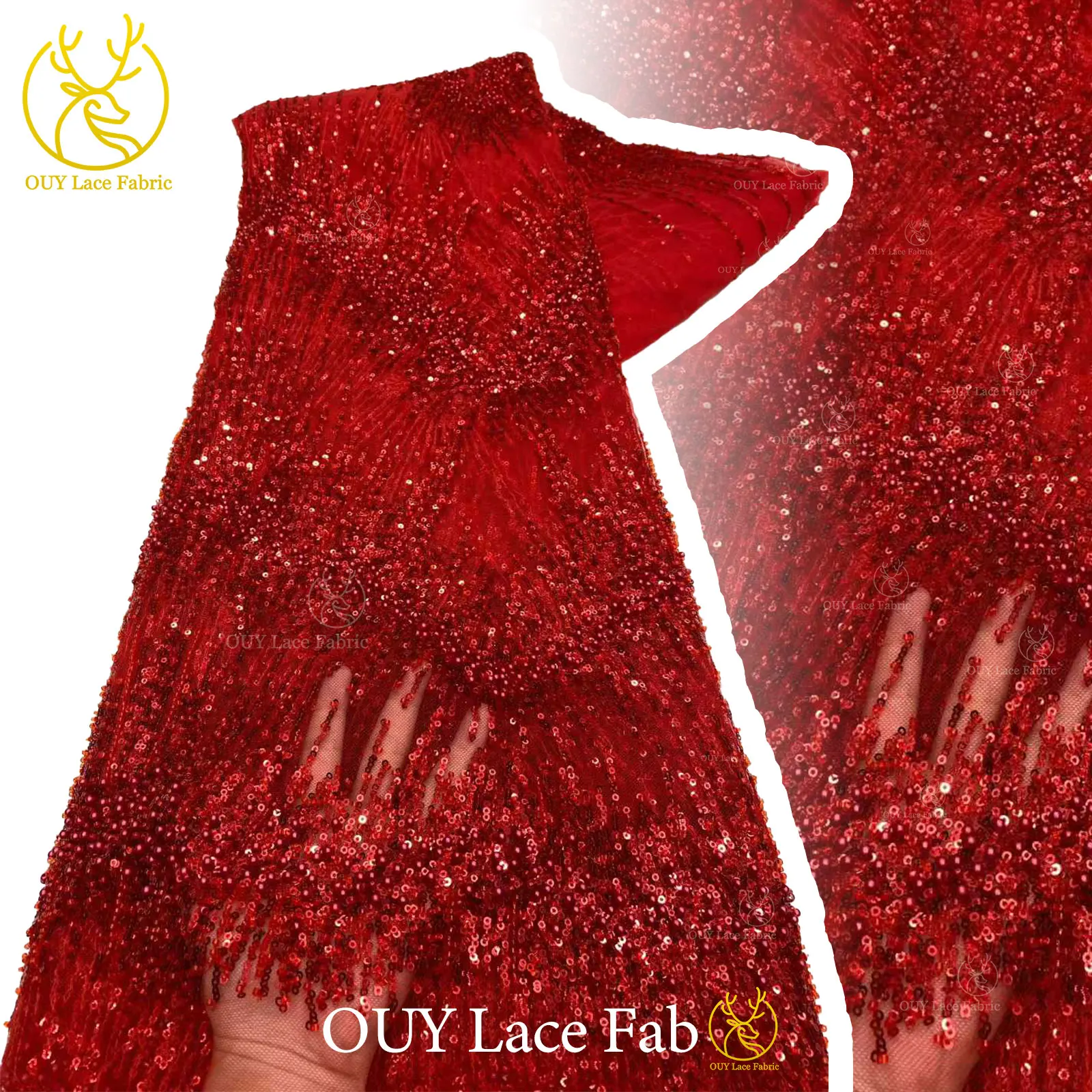 Французское кружево ручной работы с бисером и пайетками, красное африканское кружевное полотно, высококачественный нигерийский тюль для пошива женских платьев, 2026 год
Французское кружево ручной работы с бисером и пайетками, красное африканское кружевное полотно, высококачественный нигерийский тюль для пошива женских платьев, 2026 год