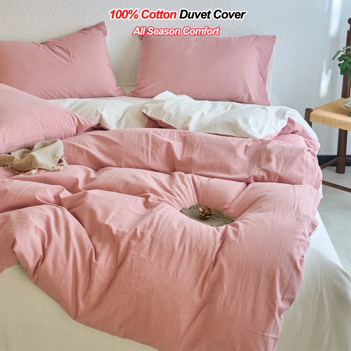 100% Cotton Duvet Cover Yarn-dyed Washed Cotton Quilt Cover Zipper Closure Corner Ties Wrinkle Resistant Hotel Luxury Bedding
100% Cotton Duvet Cover Yarn-dyed Washed Cotton Quilt Cover Zipper Closure Corner Ties Wrinkle Resistant Hotel Luxury Bedding