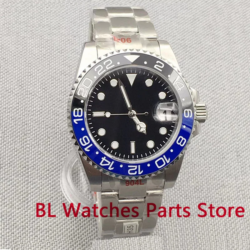 BLIGER 40mm NH35 PT5000 MIYOTA Black Blue/Blue Red Insert Automatic Men Watch Full Brushed Stanless Steel Strap Sapphire Crystal
BLIGER 40mm NH35 PT5000 MIYOTA Black Blue/Blue Red Insert Automatic Men Watch Full Brushed Stanless Steel Strap Sapphire Crystal
