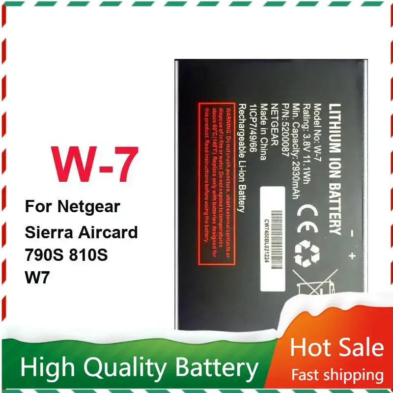 New 2930mAh Battery W7 W-7 for NETGEAR Aircard AC790S AC810S Sierra Wirless Router Rechargable Bateria warranty Tracking Number
New 2930mAh Battery W7 W-7 for NETGEAR Aircard AC790S AC810S Sierra Wirless Router Rechargable Bateria warranty Tracking Number