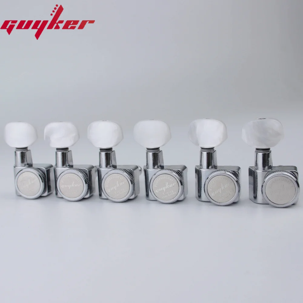 1 Set GUYKER 6 In-line Machine Heads No Screws 1:18 Locking Tuning Key Pegs Tuners 6R
1 Set GUYKER 6 In-line Machine Heads No Screws 1:18 Locking Tuning Key Pegs Tuners 6R