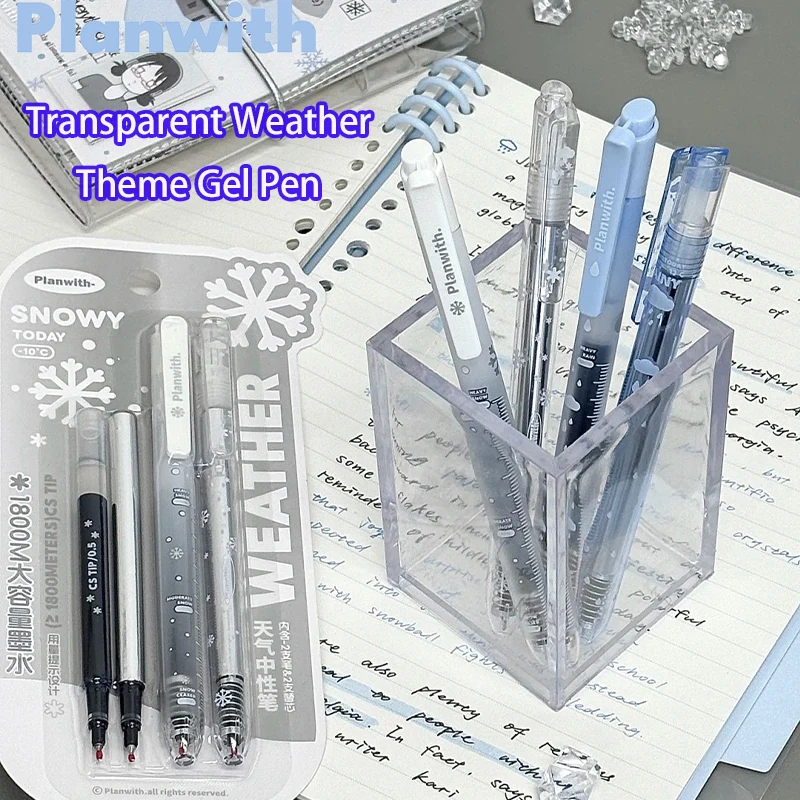 Planwith Weather Gel Pen 0.5mm 2 Pens 2 Refills Set 1800M High Capacity Ink CS Needle Tip Smooth Writing School Office Supplies
Planwith Weather Gel Pen 0.5mm 2 Pens 2 Refills Set 1800M High Capacity Ink CS Needle Tip Smooth Writing School Office Supplies