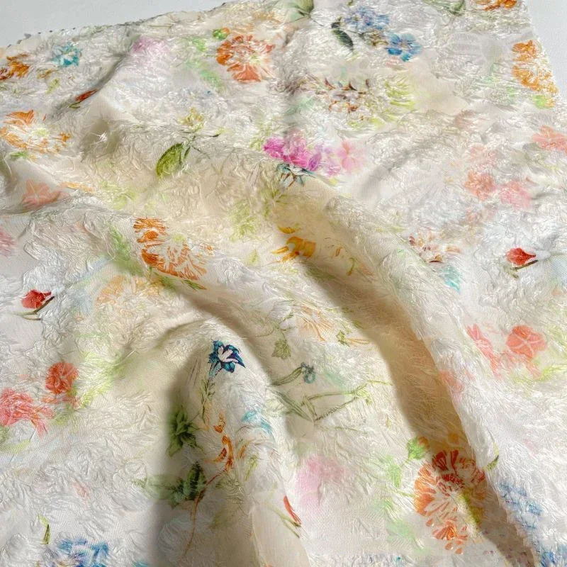 Watercolor Flower Chiffon Jacquard Fabric Retro Women's Dress Cheongsam Clothing DIY Sewing Digital Printing Designer Fabric
Watercolor Flower Chiffon Jacquard Fabric Retro Women's Dress Cheongsam Clothing DIY Sewing Digital Printing Designer Fabric