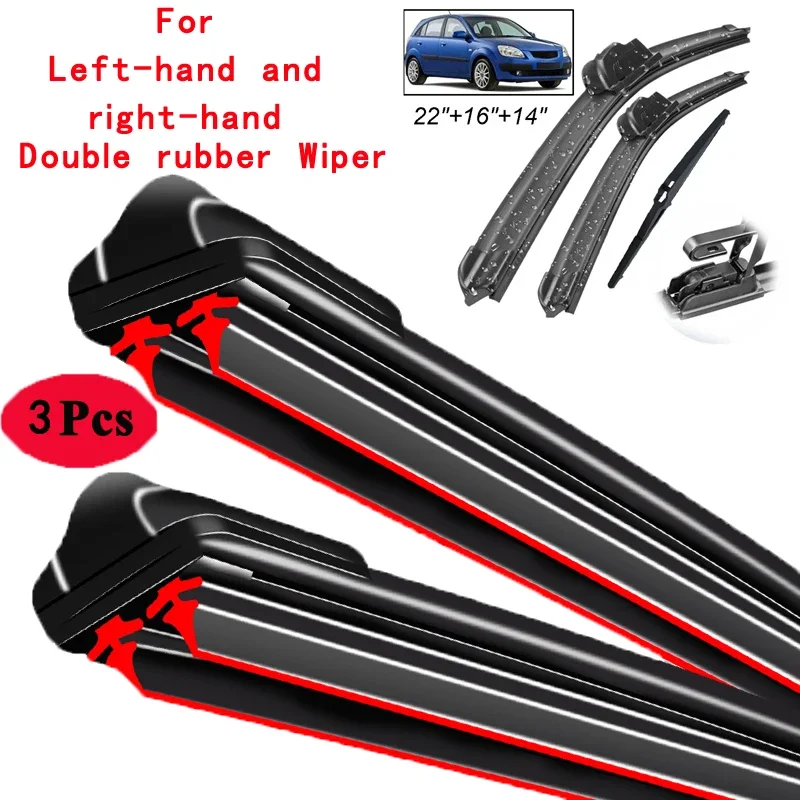 Car Wiper Front & Rear Wiper Blades Set Kit For Kia Rio 2 JB 2005 - 2011 Windshield Windscreen Window Brush 22"+16"+14"
Car Wiper Front & Rear Wiper Blades Set Kit For Kia Rio 2 JB 2005 - 2011 Windshield Windscreen Window Brush 22"+16"+14"