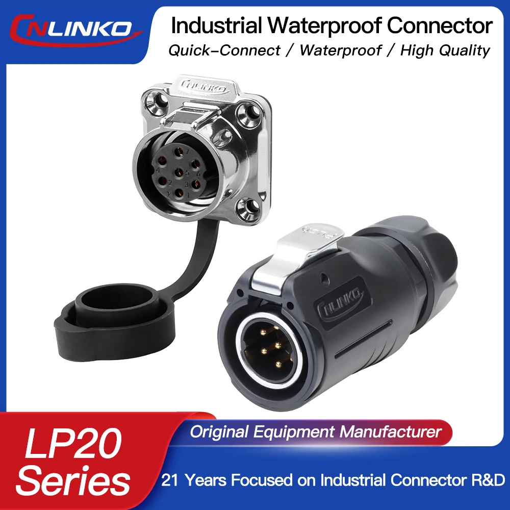 CNLINKO LP20 7-контактный водонепроницаемый и газостойкий воздушно-точечный разъем Промышленный разъем для машин, автомобильных наружных применения
CNLINKO LP20 7-контактный водонепроницаемый и газостойкий воздушно-точечный разъем Промышленный разъем для машин, автомобильных наружных применения