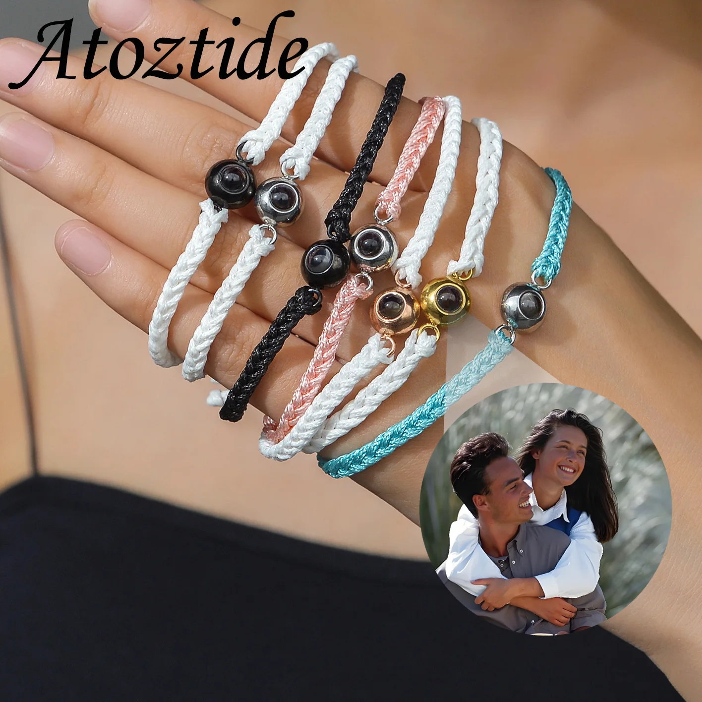 Atoztide Custom Photo Projection Bracelets For Women Men Stainless Steel Jewelry Rope Chain Personalized Family Birthday Gift
Atoztide Custom Photo Projection Bracelets For Women Men Stainless Steel Jewelry Rope Chain Personalized Family Birthday Gift