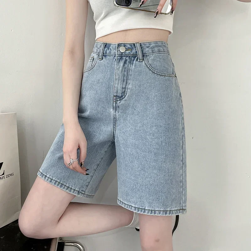 Summer Women's Denim Shorts Baggy Wide Leg Straight Vintage Short Jeans Fashion Korean Y2K Streetwear Light Blue Black
Summer Women's Denim Shorts Baggy Wide Leg Straight Vintage Short Jeans Fashion Korean Y2K Streetwear Light Blue Black