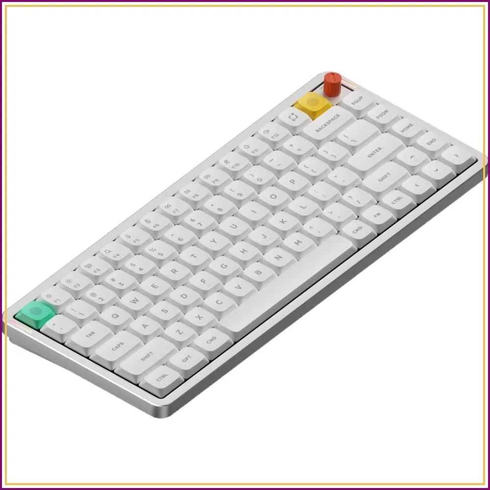 75% Wireless Mechanical Keyboard, 84 Keys Hot Swappable Low Profile with Knob, RGB Backlit, Gasket Mounted, Bluetooth/2.4GHz/USB-C
75% Wireless Mechanical Keyboard, 84 Keys Hot Swappable Low Profile with Knob, RGB Backlit, Gasket Mounted, Bluetooth/2.4GHz/USB-C