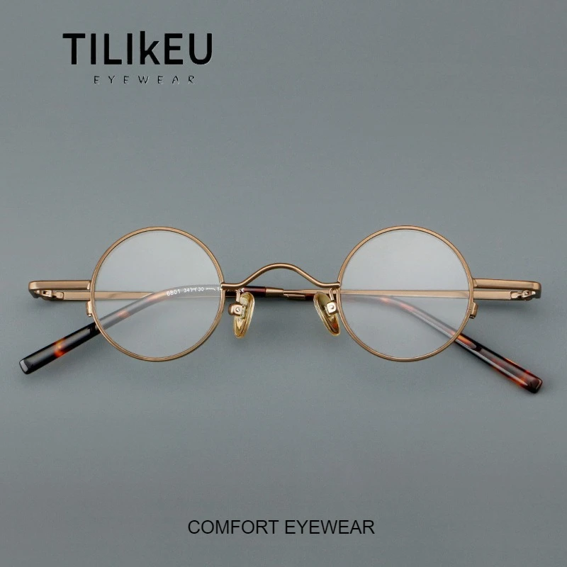 Japanese Style Semi-Titanium Retro Round Men and Women Glasses Frames Ultra-Light Fashion Big Face Designer Luxury Eyewear 6801
Japanese Style Semi-Titanium Retro Round Men and Women Glasses Frames Ultra-Light Fashion Big Face Designer Luxury Eyewear 6801