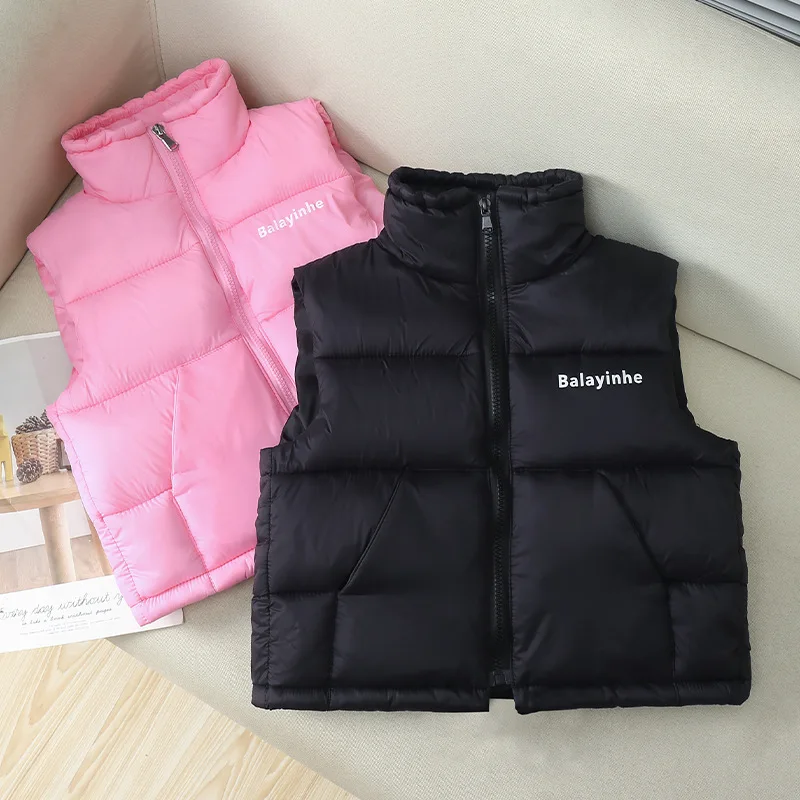 New children's boys' and girls' stand-up collar cotton vest baby's outer warm vest and thickened children's clothing
New children's boys' and girls' stand-up collar cotton vest baby's outer warm vest and thickened children's clothing