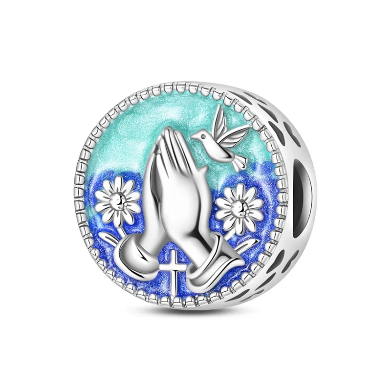 925 Sterling Silver Blue Prayer Charms Beads For Women Fit Original Bracelet DIY Birthday Party Jewelry Gifts
925 Sterling Silver Blue Prayer Charms Beads For Women Fit Original Bracelet DIY Birthday Party Jewelry Gifts