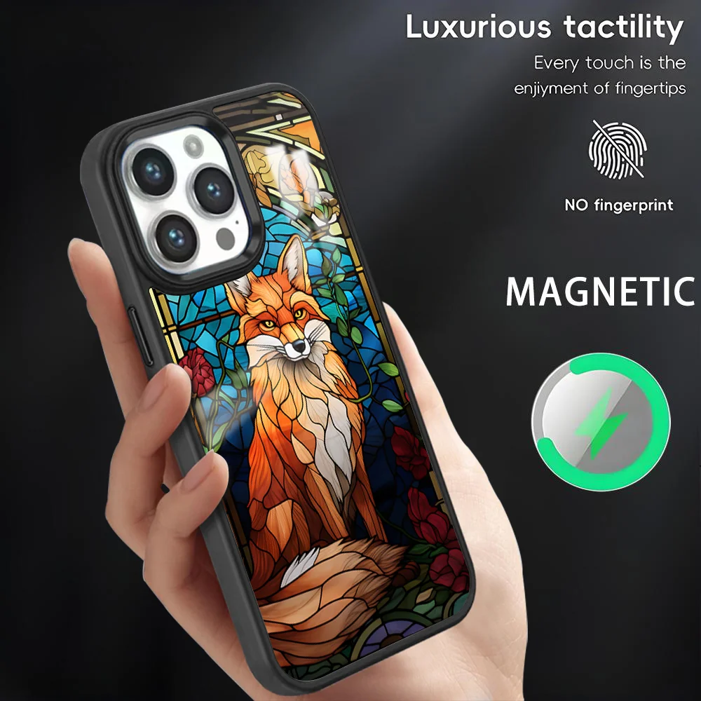 Stained Glass Fox Phone Case For iPhone 16 15 14 13 12 11 Pro Max Plus Mini Magnetic Magsafe Wireless Charging Cover Coque
Stained Glass Fox Phone Case For iPhone 16 15 14 13 12 11 Pro Max Plus Mini Magnetic Magsafe Wireless Charging Cover Coque