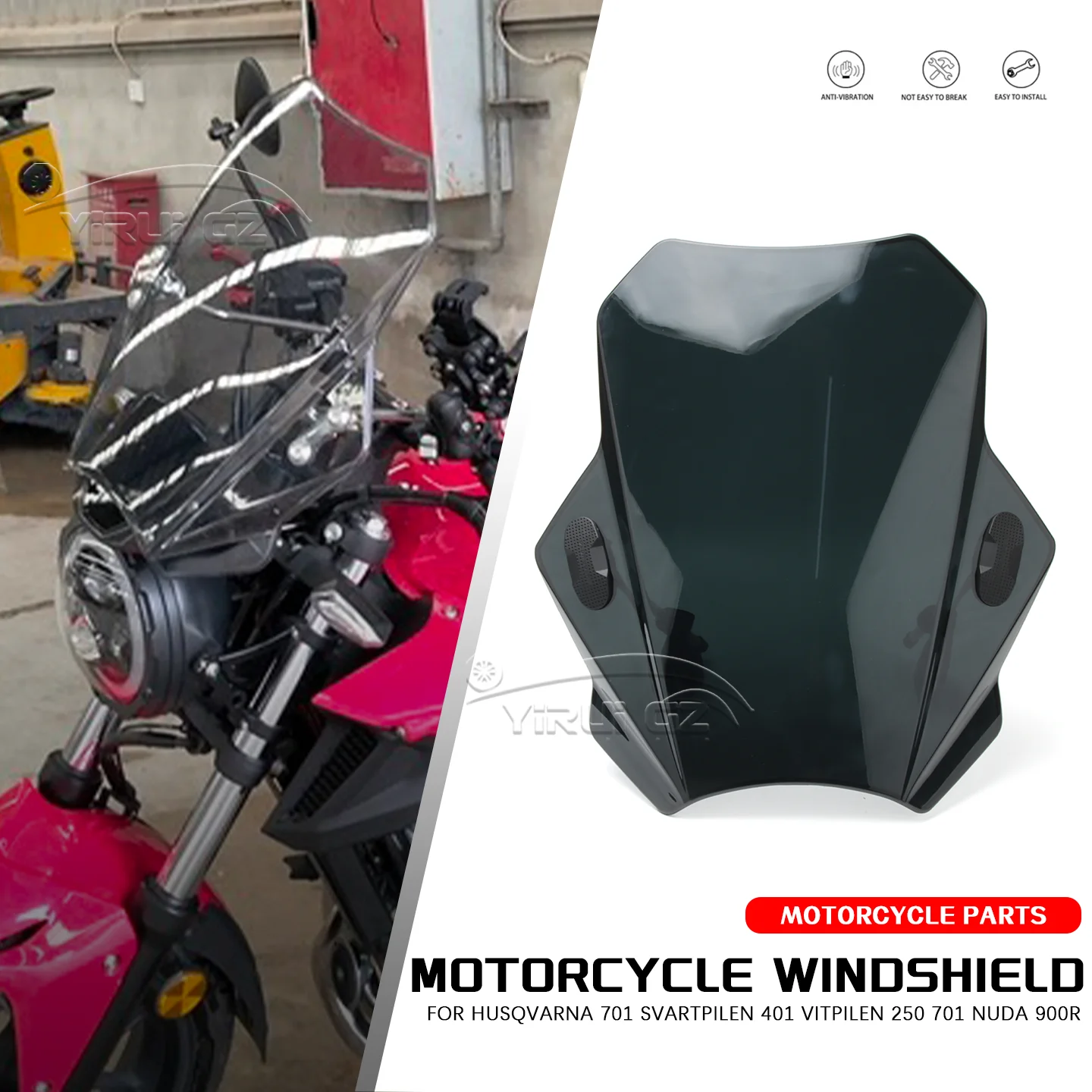 For Husqvarna 701 Svartpilen 401 Vitpilen 250 701 Front Motorcycle Windscreen Windshield Screen Wind Shield Deflector Protector
For Husqvarna 701 Svartpilen 401 Vitpilen 250 701 Front Motorcycle Windscreen Windshield Screen Wind Shield Deflector Protector