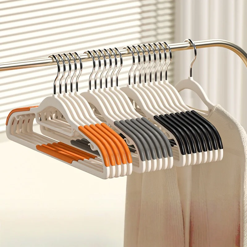 10pcs/setPlastic clothes hanger, anti slip, thickened and traceless, home clothes hanger, dry and wet clothes support
10pcs/setPlastic clothes hanger, anti slip, thickened and traceless, home clothes hanger, dry and wet clothes support
