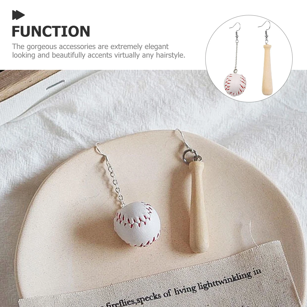 Creative Baseball Bat Earrings White Mini Wooden Asymmetrical Dangling Fashionable Simulated Stick Sporty Fun Softball Design
Creative Baseball Bat Earrings White Mini Wooden Asymmetrical Dangling Fashionable Simulated Stick Sporty Fun Softball Design